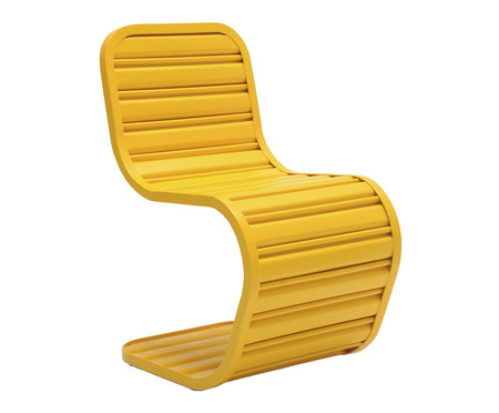Cadeira Desenrola Lisa Amarelo Acetinado - Hometeka