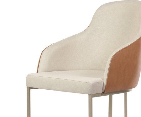 Cadeira Albany Champanhe e Linked e Caramel | Westwing