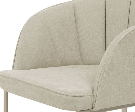 Cadeira Beverly Champanhe e Soft Palha | WestwingNow