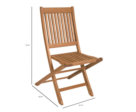 Cadeira Dobrável Ipanema sem Braços - Jatobá | WestwingNow