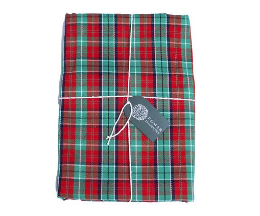 Toalha de Mesa Xadrez Verde e Vermelho Redonda, Colorido | WestwingNow