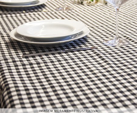 Toalha de Mesa Xadrez Preto e Branco | Westwing