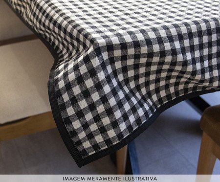 Toalha de Mesa Xadrez Preto e Branco | Westwing
