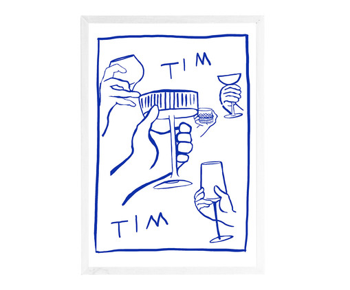 Quadro Tim Tim Azul - 32,5X45cm, Azul | WestwingNow