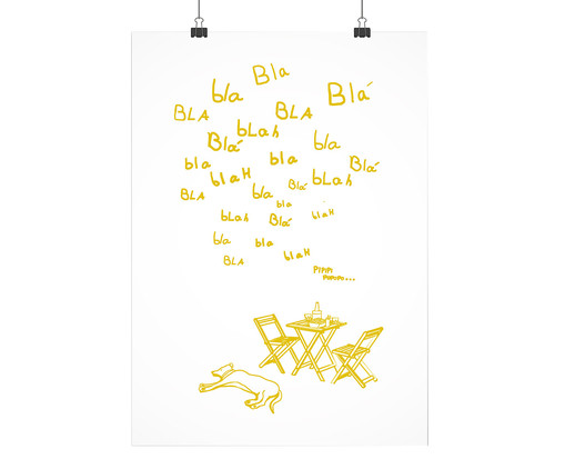 Poster Bote-Cão Amarelo - 30X42cm, Amarelo | WestwingNow