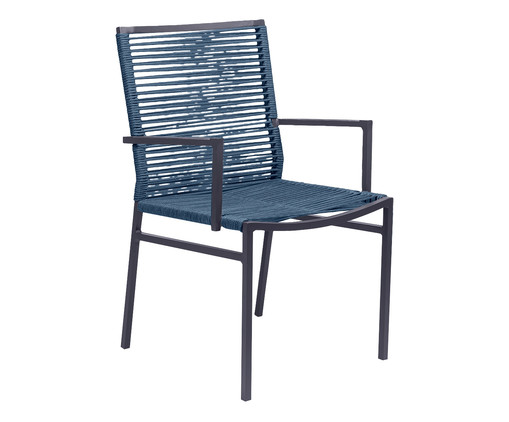 Cadeira Linea com Braço Azul, blue | WestwingNow