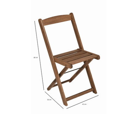 Cadeira Dobrável Veneza - Nogueira | WestwingNow