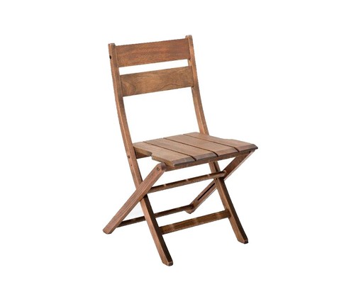 Cadeira Dobrável Verona sem Braços - Nogueira, Marrom | WestwingNow