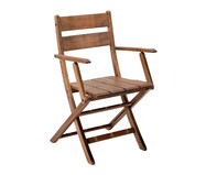 Cadeira Dobrável Verona com Braços - Nogueira | WestwingNow