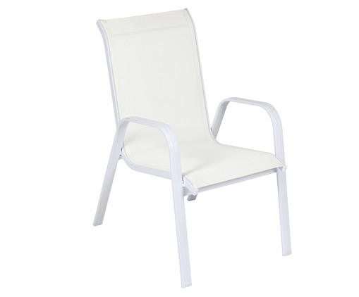 Cadeira Empilhável Summer - Branca, Branco | WestwingNow