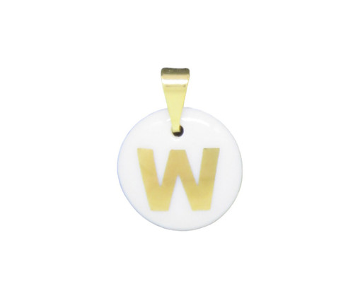Pingente Inicial W, Dourado | WestwingNow