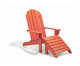 Cadeira Adirondack Michigan com Peseira - Vermelho, Vermelho | WestwingNow