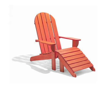 Cadeira Adirondack Michigan com Peseira - Vermelho