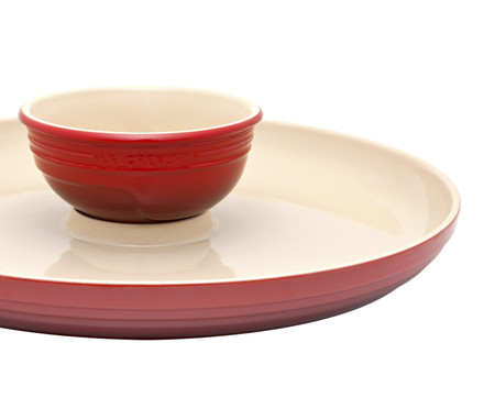 Prato para Aperitivos em Cerâmica - Vermelho | WestwingNow