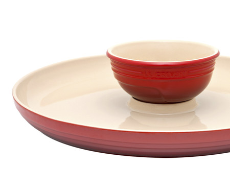 Prato para Aperitivos em Cerâmica - Vermelho | WestwingNow