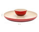 Prato para Aperitivos em Cerâmica - Vermelho, Vermelho | WestwingNow