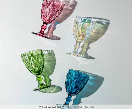 Jogo de Taças para Água em Vidro Iara - Lilás | Westwing