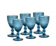 Jogo de Taças para Água em Vidro Ella - Azul, Azul | WestwingNow