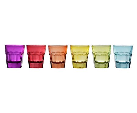 Jogo de Copos para Drinks em Vidro Edis - Colorido | Westwing