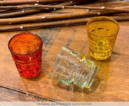 Jogo de Copos para Drinks em Vidro Edis - Colorido | Westwing