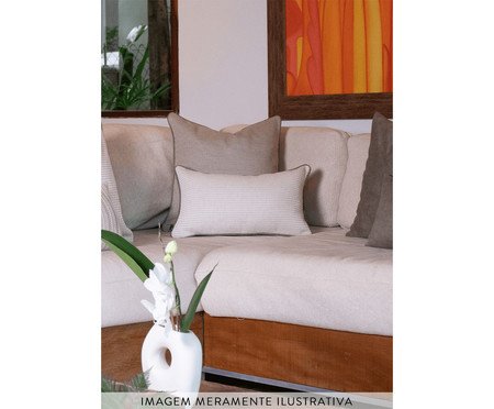 Almofada Arminho Retangular Off-White | Westwing