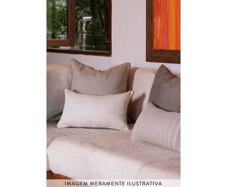 Almofada Arminho Retangular Off-White | Westwing