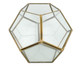Lanterna Feigel - Transparente e Dourado, Dourado, Transparente | WestwingNow