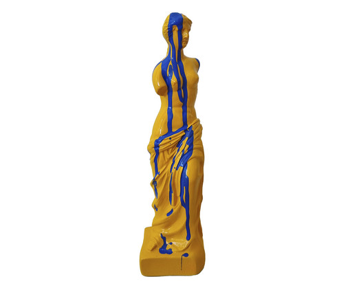 Escultura Deusa Grega Vênus Amarelo e Azul, Amarelo | WestwingNow