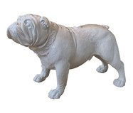 Base Luminária Cachorro Bulldog Inglês Juka Branco | WestwingNow