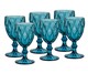 Jogo de Taças para Água em Vidro Iara - Azul, Azul | WestwingNow