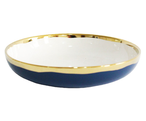 Bowl com Borda Dourada Summer Gaia - 23X5cm, Azul | WestwingNow