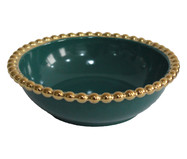 Bowl em Porcelana Borda Bolinhas Belini Dourada - 18X6cm | WestwingNow