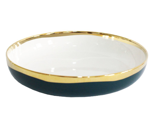 Bowl com Borda Dourada Summer Gaia - 23X5 cm, Azul | WestwingNow