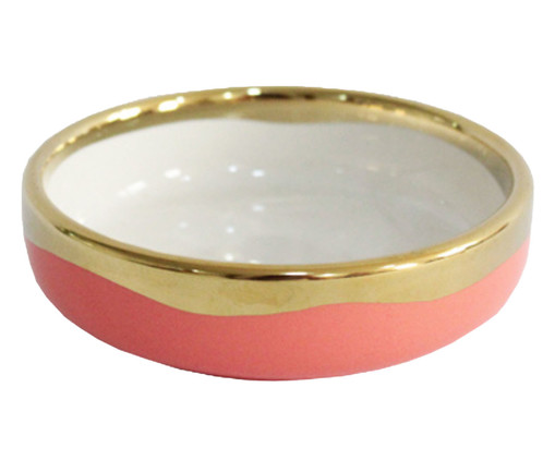 Mini Bowl com Borda Dourada Summer Gaia - 9,5X2,5cm, Rosa | WestwingNow