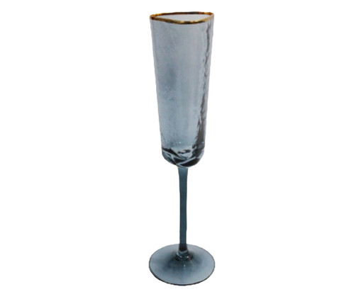 Taça de Champagne Cinza Glam - 170ml, Azul | WestwingNow