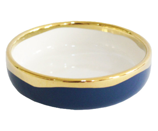 Mini Bowl Summer Gaia com Borda Dourada - 9,5X2,5 cm, Azul | WestwingNow