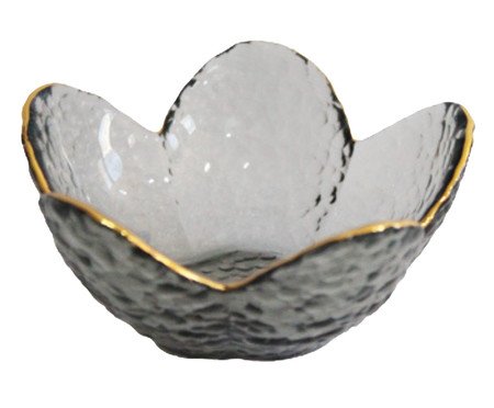 Porta-Vela Brisa Cinza Flor Dourado | Westwing