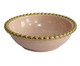 Bowl em Porcelana Borda Bolinhas Belini Dourada - 18X6 cm, Rosa | WestwingNow