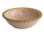 Bowl em Porcelana Borda Bolinhas Belini Dourada - 18X6 cm | WestwingNow
