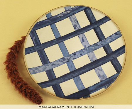 Prato para Sobremesa em Porcelana Vintage Xadrez Paros Al Mare - 14,8X1,5cm | WestwingNow