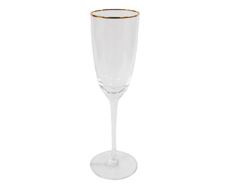 Taça de Champagne Canelada Clear Glam - 220ml | WestwingNow