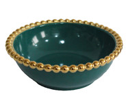 Bowl em Porcelana Borda Bolinhas Belini Dourada - 14,5X5cm | WestwingNow