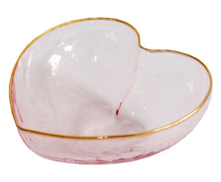 Enfeite Brisa Heart Rosa e Dourado | Westwing