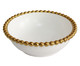 Bowl em Porcelana Branco Borda Bolinhas Belini Dourada - 14,5X5cm, Branco | WestwingNow