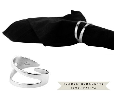 Jogo Sava com Argolas para Guardanapo em Inox | Westwing