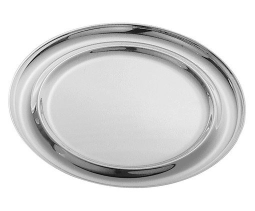 Prato Valenza Inox Redondo Grande - 3,5X39cm, Prata ou Metálico | WestwingNow