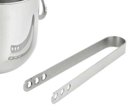 Balde para Gelo com Pinça em Inox Bottega - 9X12cm | Westwing