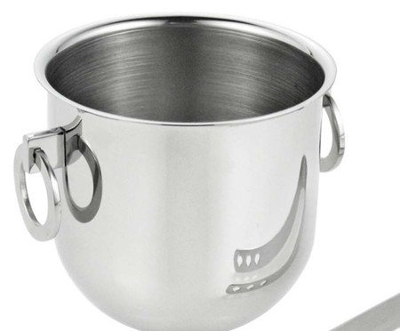 Balde para Gelo com Pinça em Inox Bottega - 9X12cm | Westwing