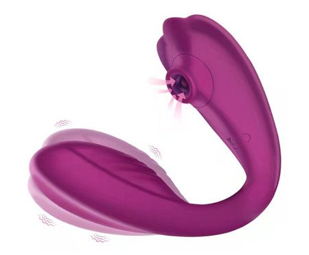 Vibrador Casal Bocal com Língua Lust - Magenta | WestwingNow
