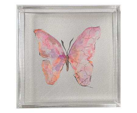 Quadro Borboleta Rosa